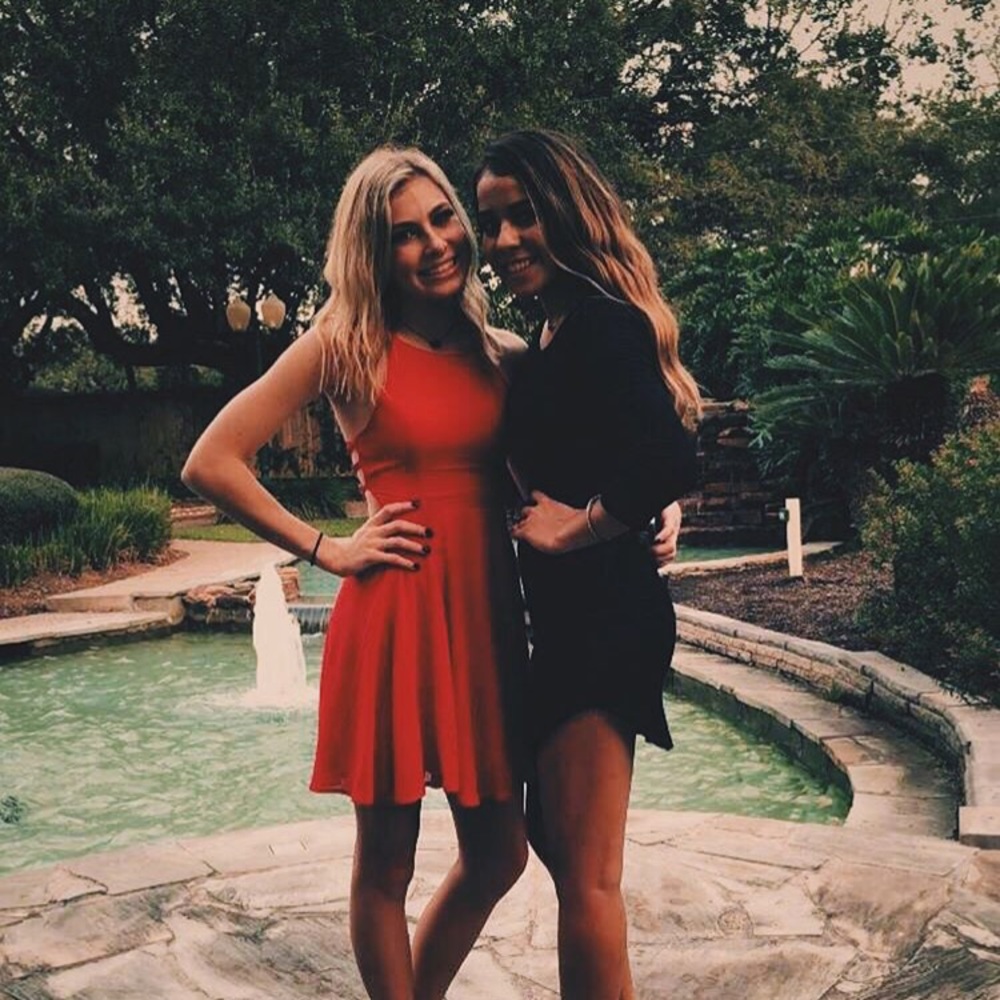red dress
